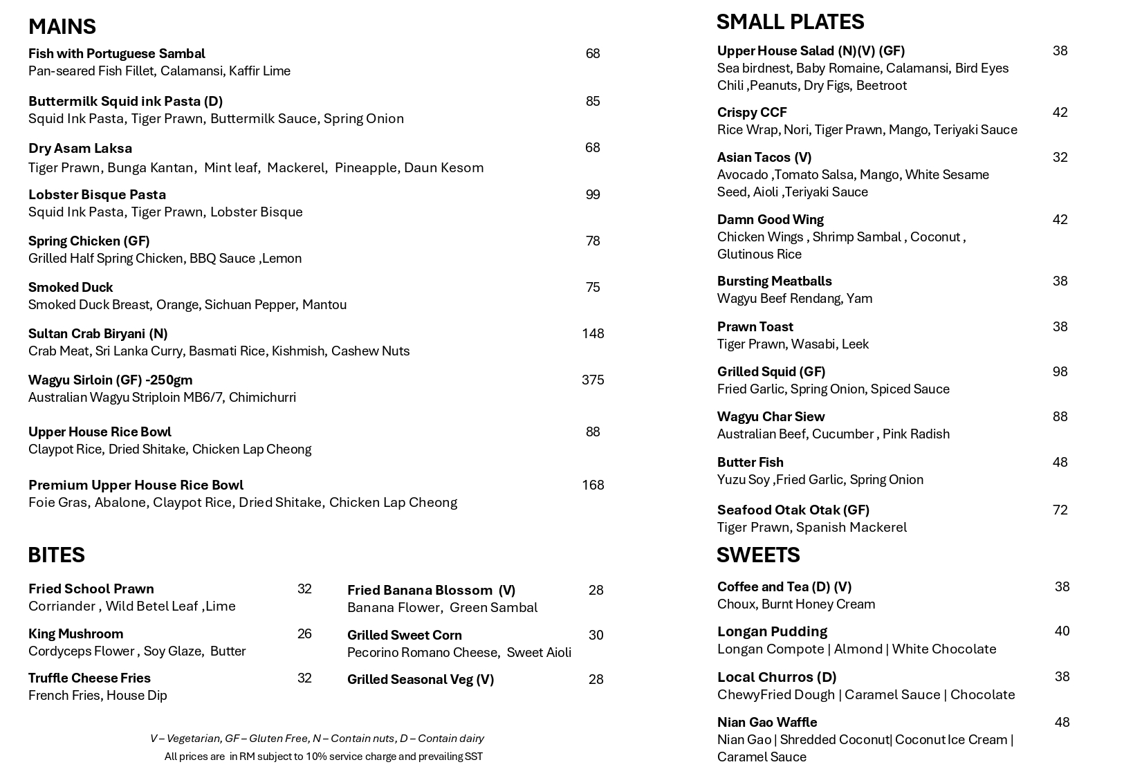 Upper House Menu 2026 02